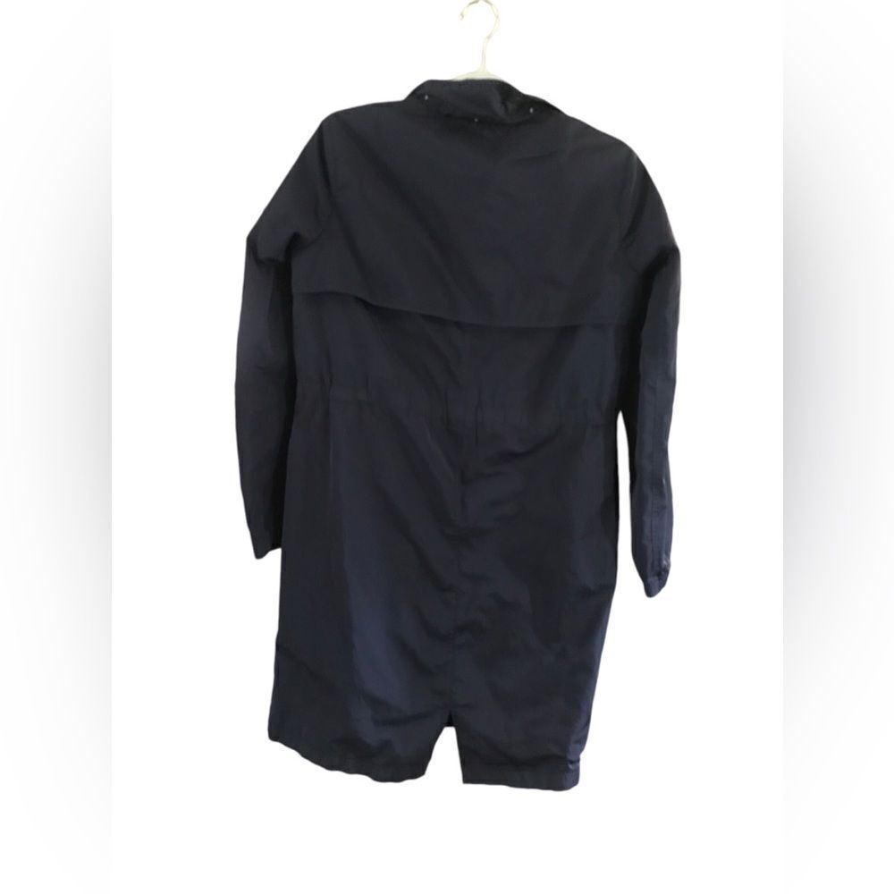 Zara Basic Blue Trench Coat Medium - image 3